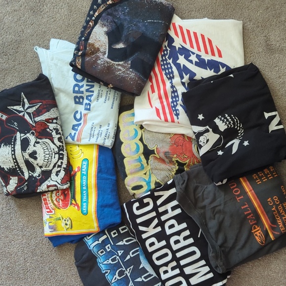 Men's Band Tees T Shirt Lot of 10 Size Large XL Modern - Picture 1 of 9